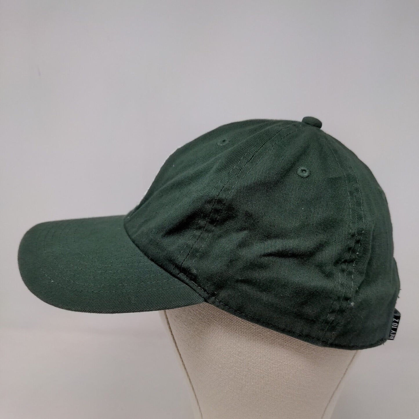 Rey to Z Mens Slideback Hat Green Adjustable Embroidered Big L Logo