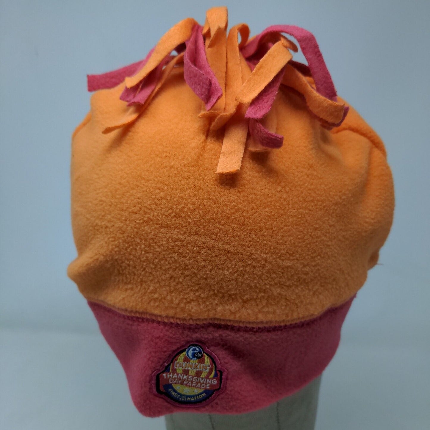 Dunkin' Donuts Men's Beanie Hat Pink Orange Thanksgiving Day Embroidered Logo
