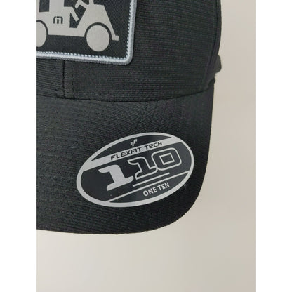 Flexfit 110 One Ten Snapback Hat Forklift Embroidered Logo Black