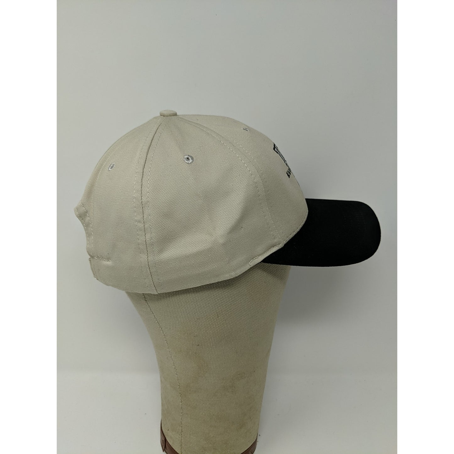 Mens KTA Kansas Trapshooters Association Hat Slideback OSFA Tan & Black Made USA