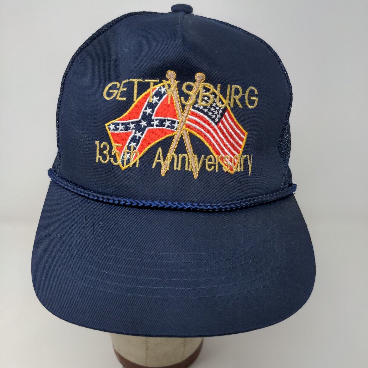 Sportsman Men's Snapback Mesh Back Hat Gettsysburg 135th Anniversary Embroidered