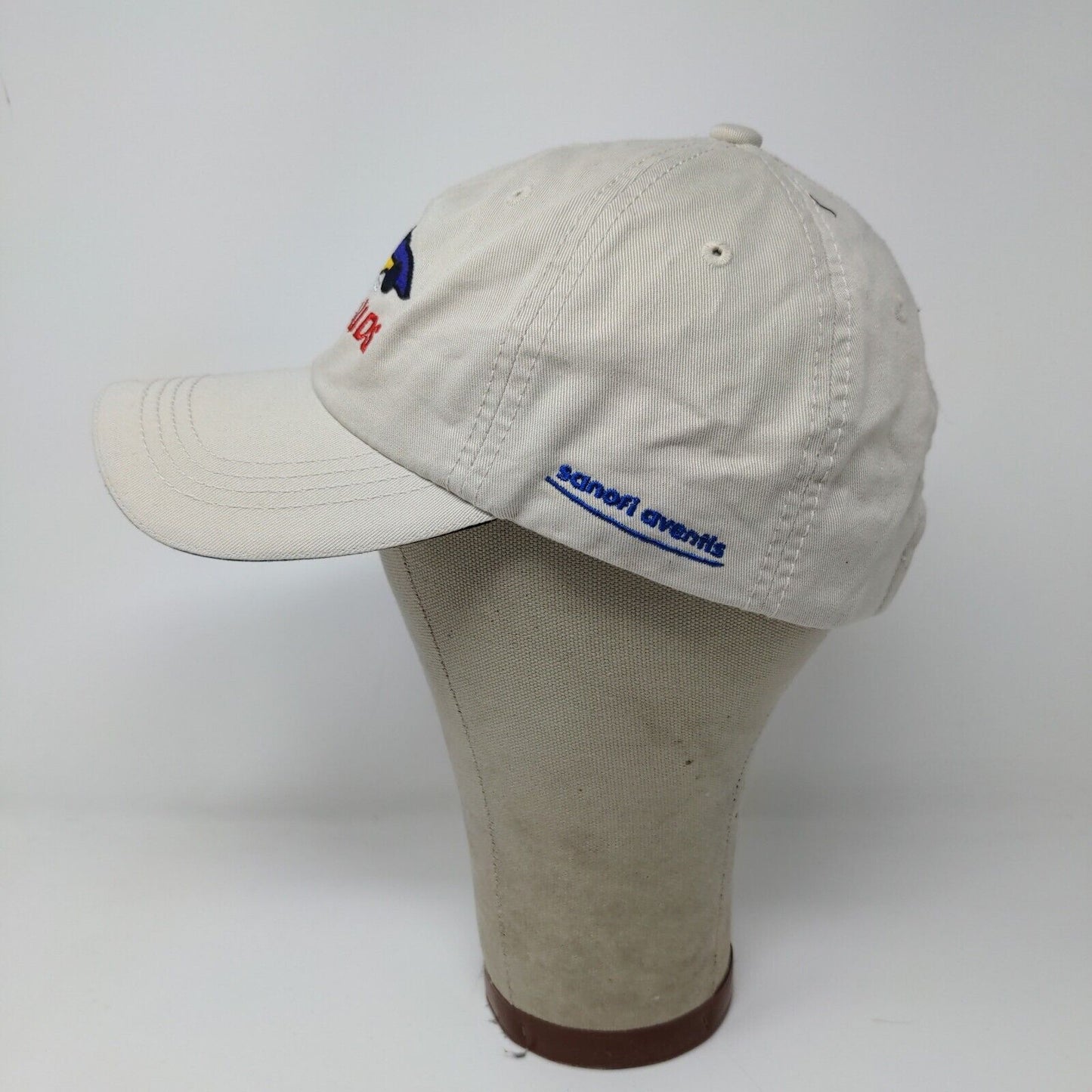 Racing for Kids Mens Strapback Hat Beige Adjustable Embroidered Car Logo