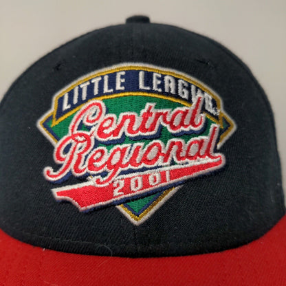 Little League Mens Central Regional Hat Black Red OSFA Snapback Vintage 2001