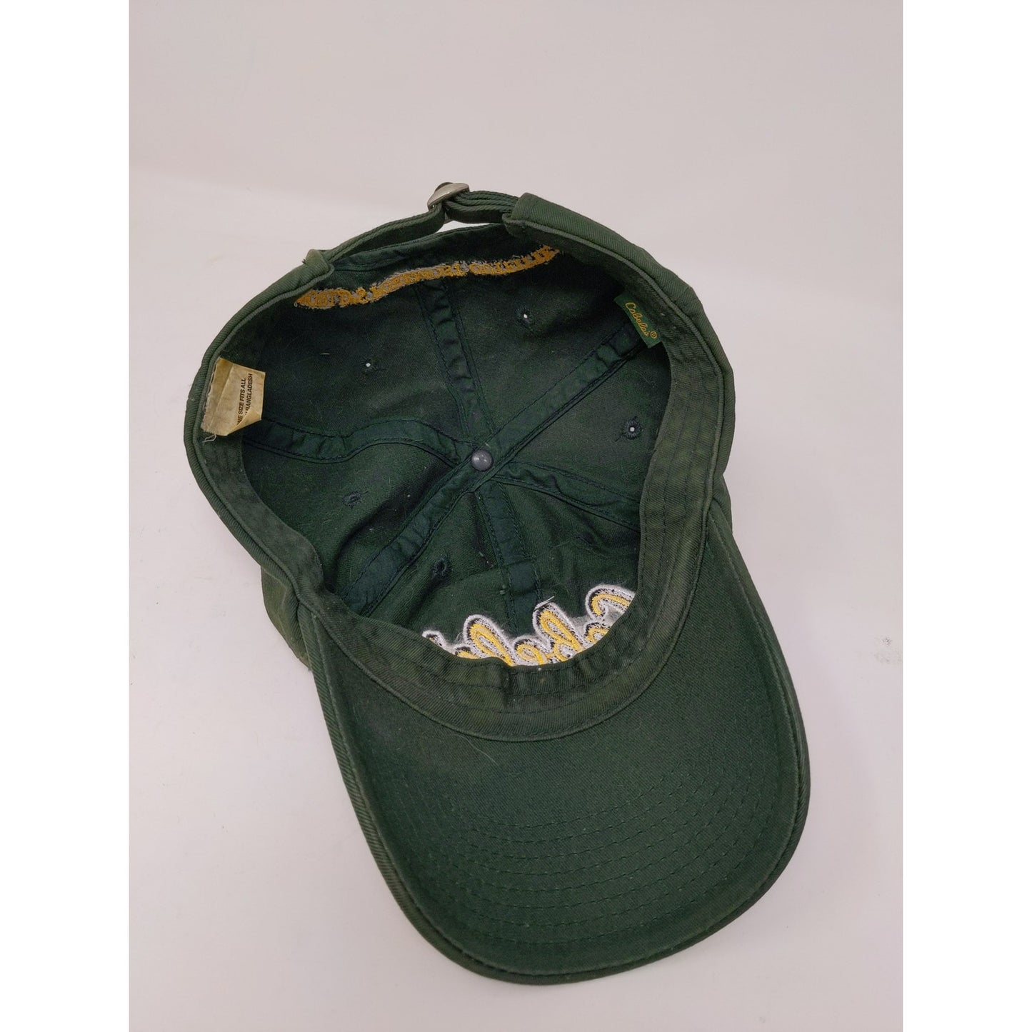 Cabelas Outdoor Outfitter Slideback Hat Green Embroidered Logo OSFA Adjustable