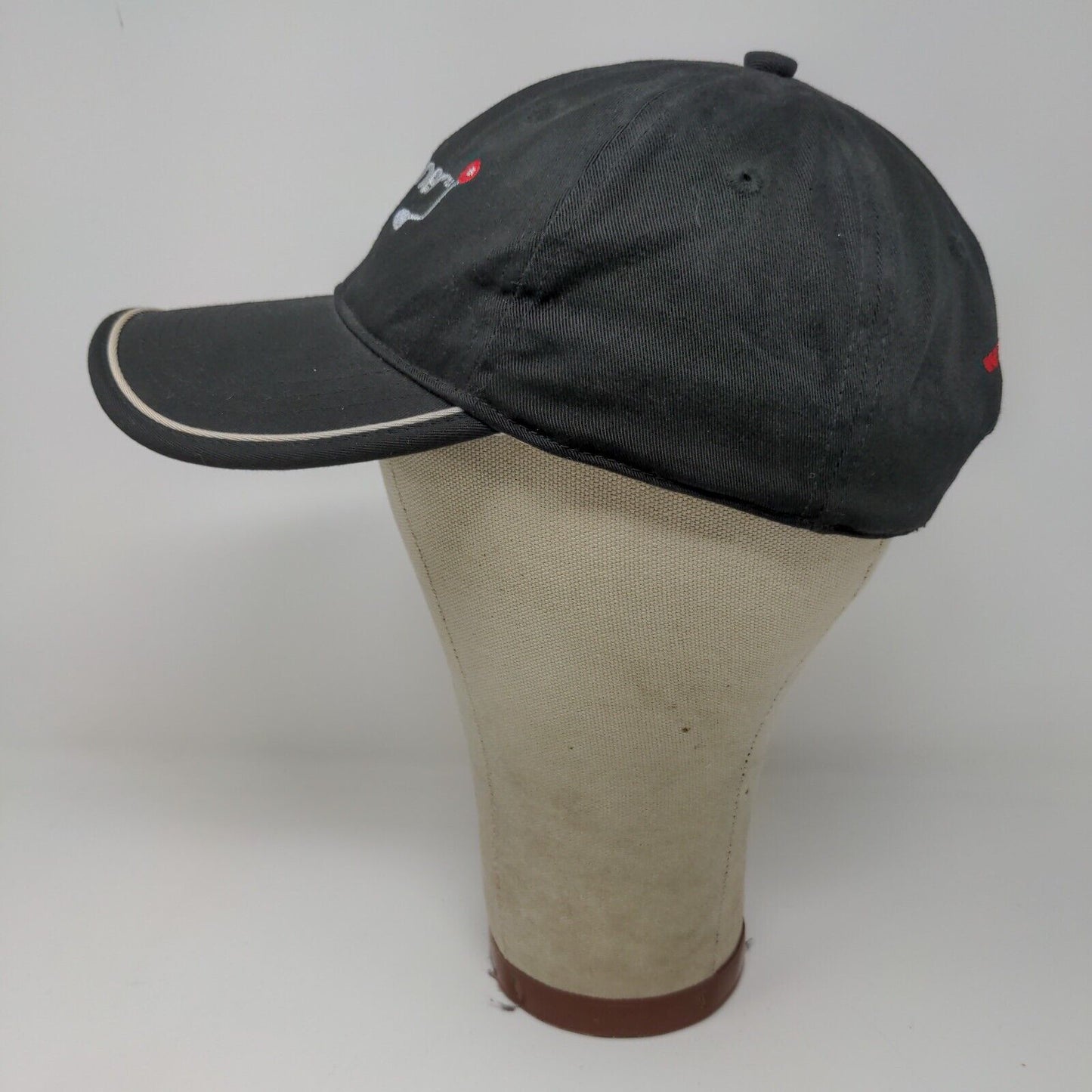 Scrap Runner Embroidered Black Slide Back Hat Cap Adjustable Spell Out Logo
