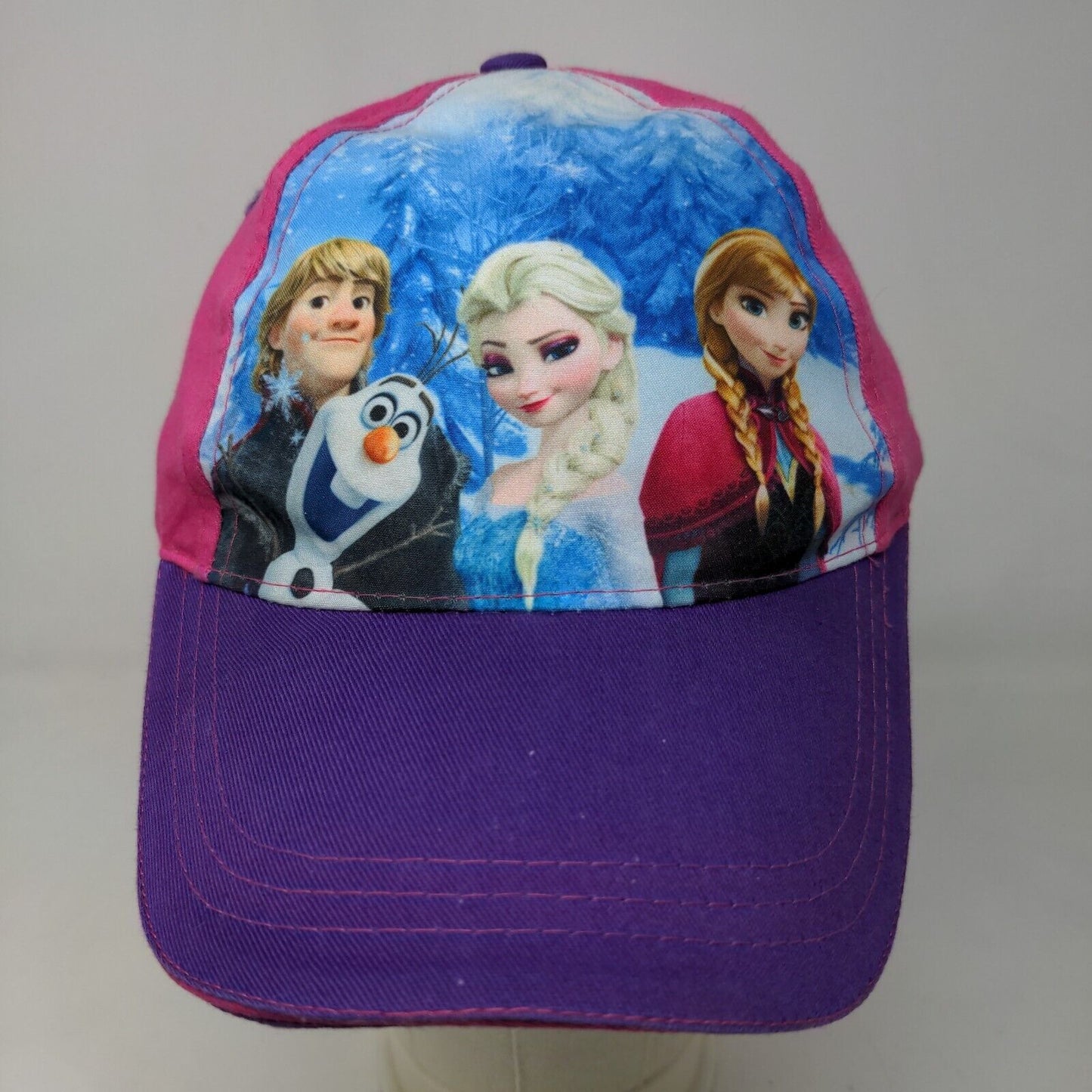 Disney Girls Frozen Snapback Hat Multicolor Size OS Graphic Logo Elsa Anna Olaf