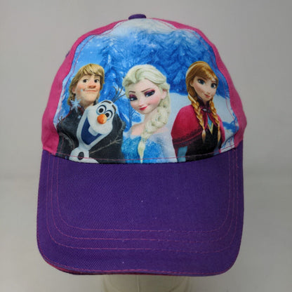 Disney Girls Frozen Snapback Hat Multicolor Size OS Graphic Logo Elsa Anna Olaf