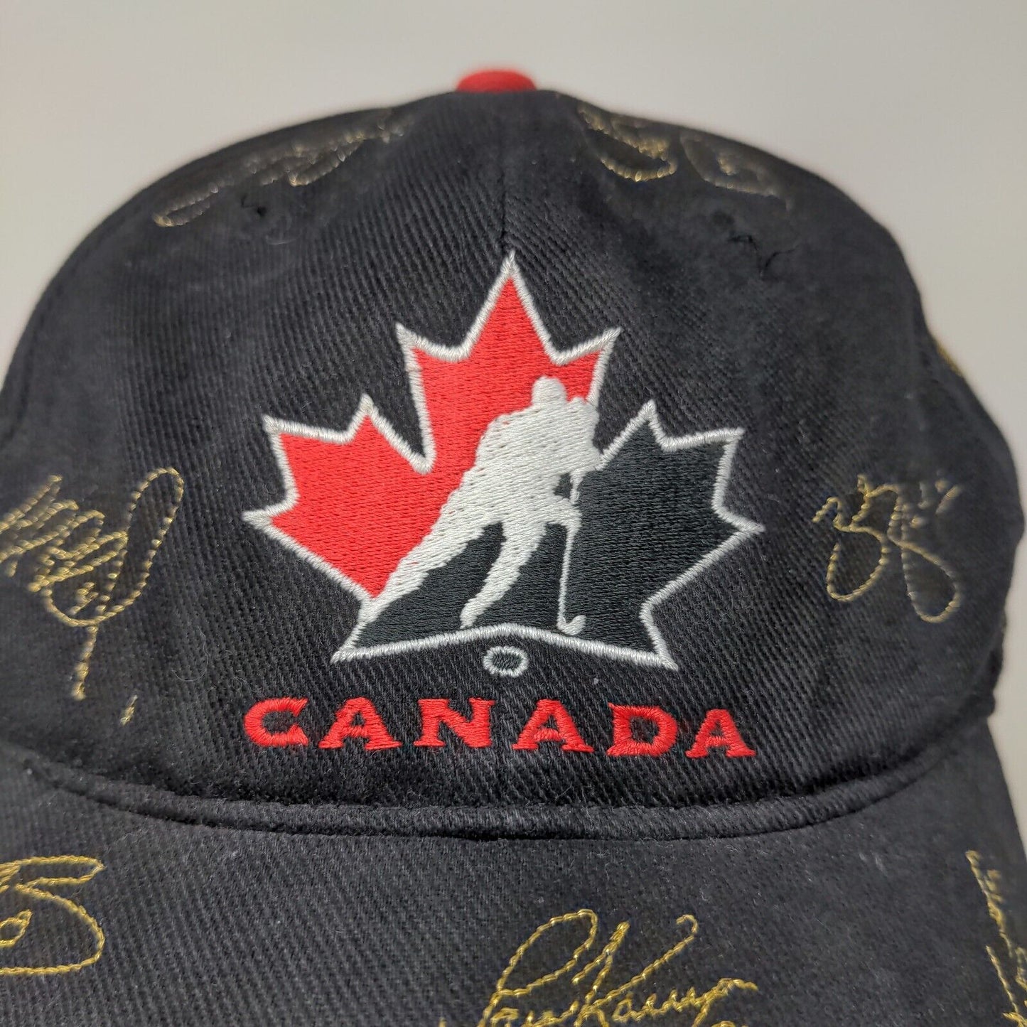 Waves Men's Strapback Team Canada Hockey Hat Embroidered Autographs Signatures