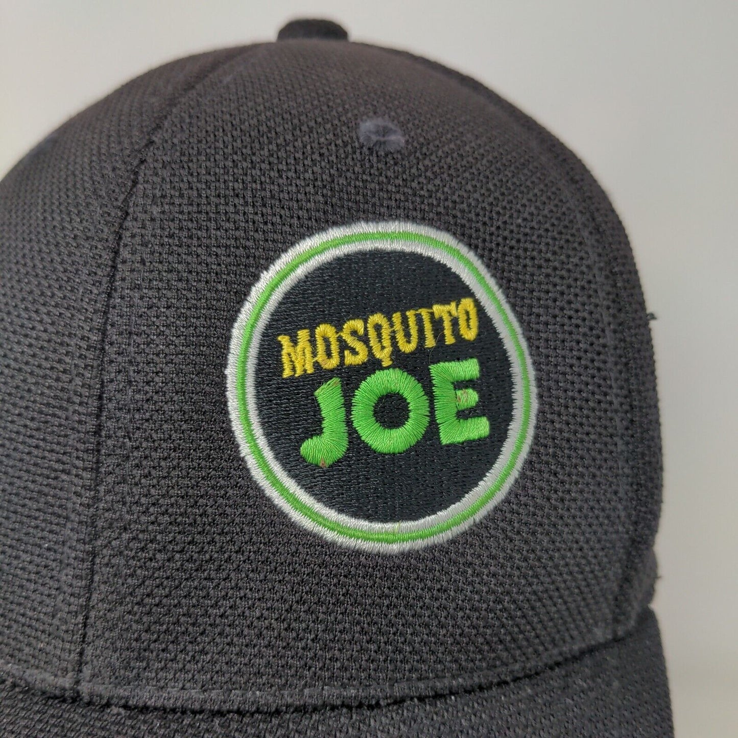 Mosquito Joe Mens FlexFit Hat Black Stretch Embroidered Logo Pest Control