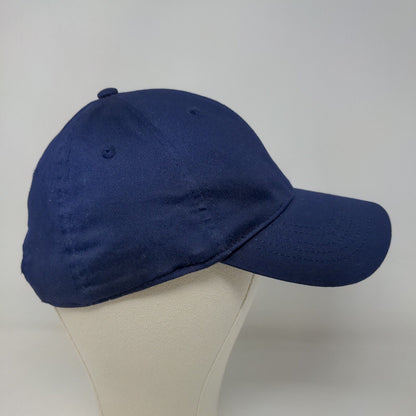 Unbranded Men's Strapback Hat Blue Sapphire Size OSFM Blank Logo