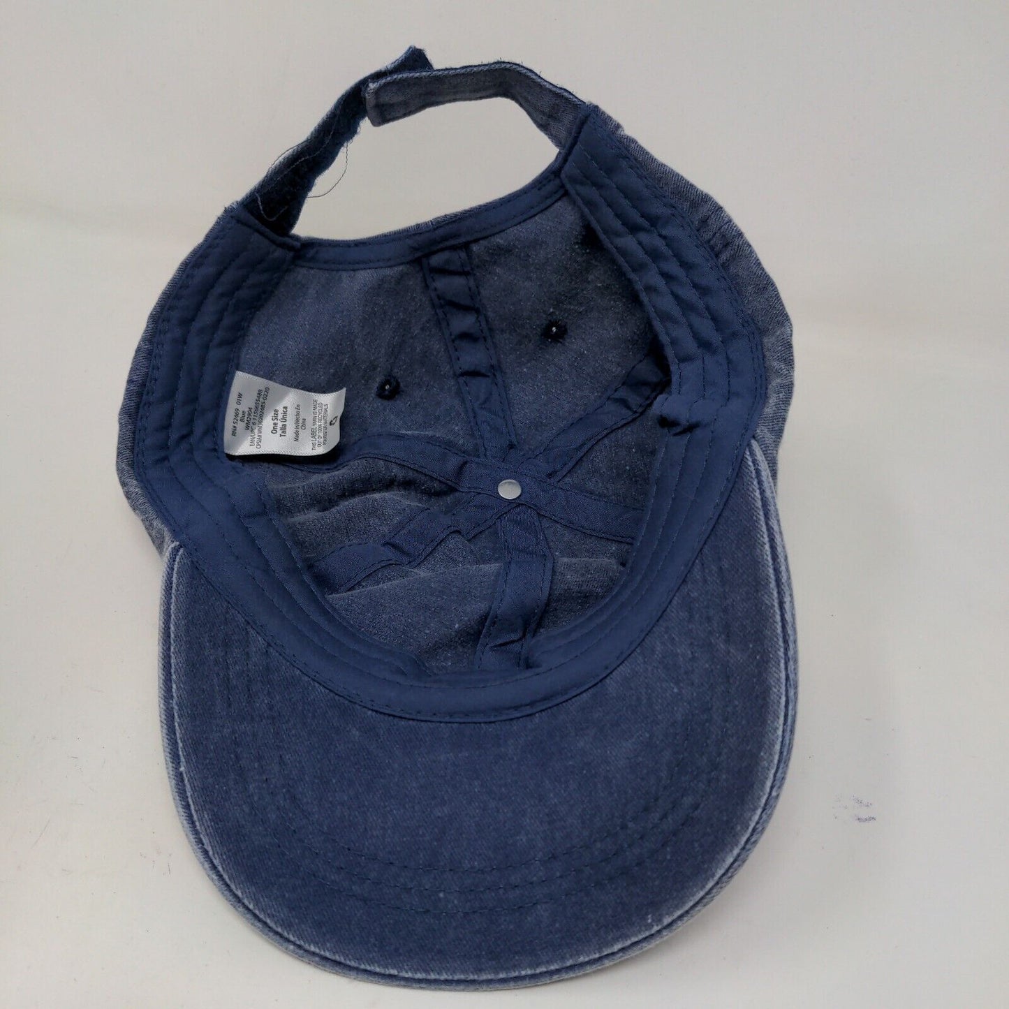 Unbranded Boy's Strapback Hat Blue OS Blank Vent Holes WM2904