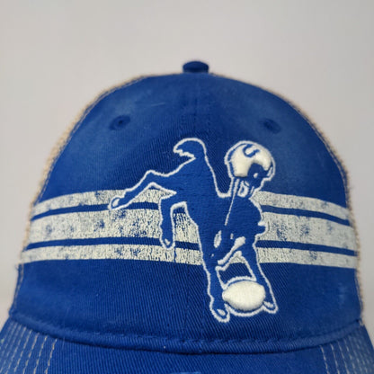 Fanatics Men's Snapback Mesh Back Hat Blue White NFL Pro Line Indianapolis Colts
