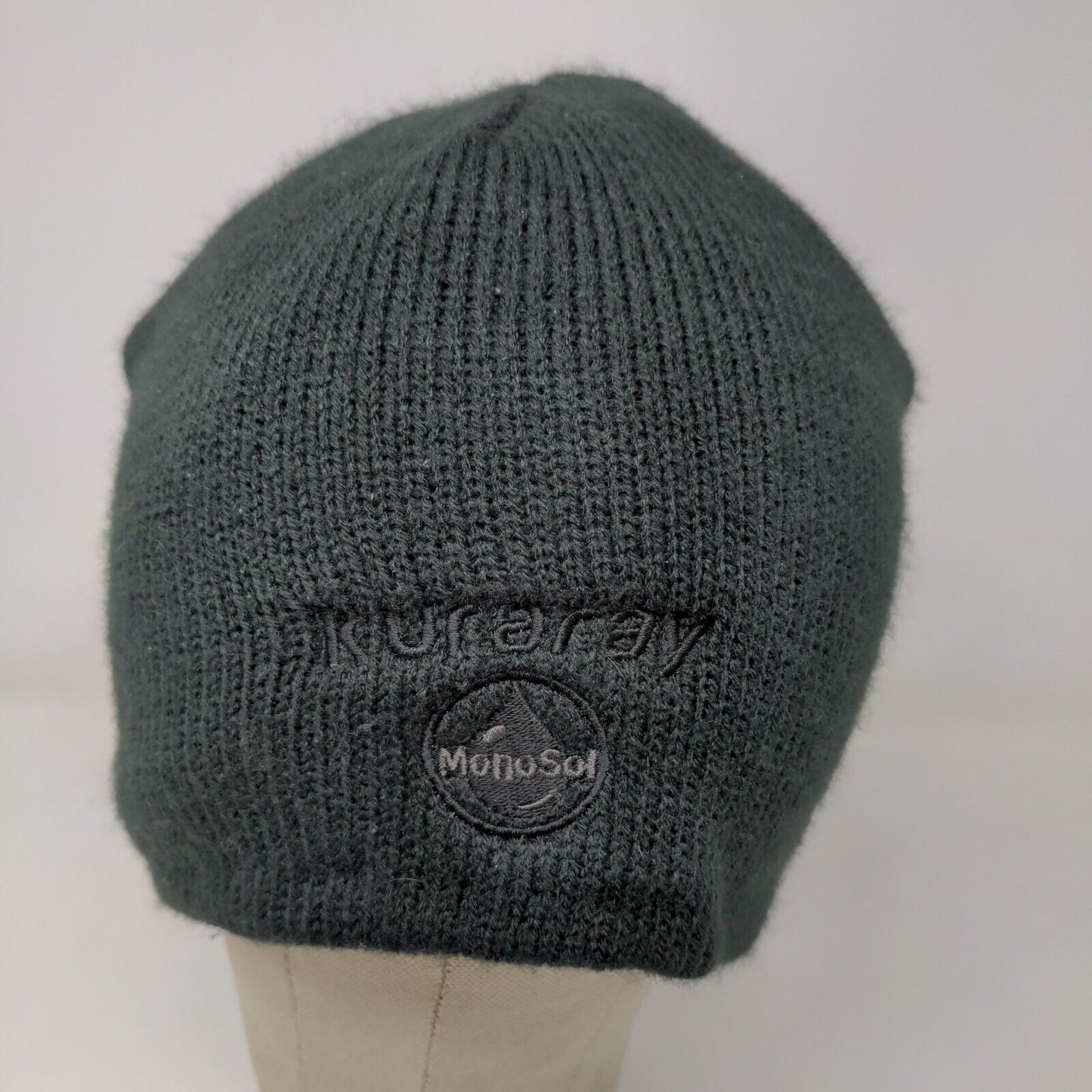 Unbranded Men's Knit Beanie Hat Cap Black Mono Sol Embroidered Logo