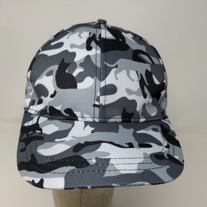 Cat Lady Sox Women's Strapback Hat Gray Navy Camo Adjustable