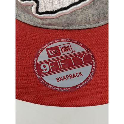New Era 9Fifty Snapback Hat NFL Kansas City Chiefs Hat Red & Grey Embroidered
