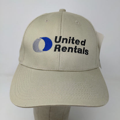 Collegiate USA Men's Strapback Hat United Rentals Tan Embroidered Logo W/Tags