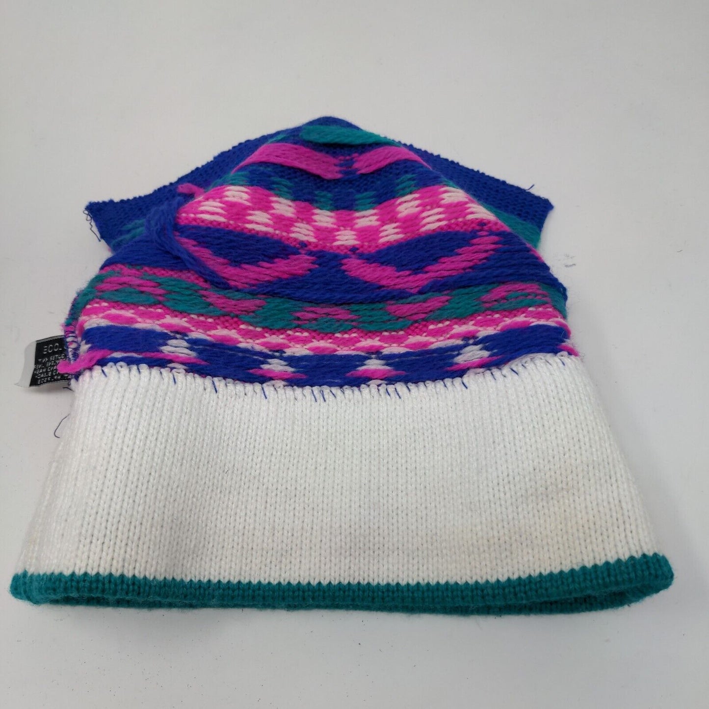 Igloos Womens Wool Beanie Hat Knit Multicolor One Size Fair Isle