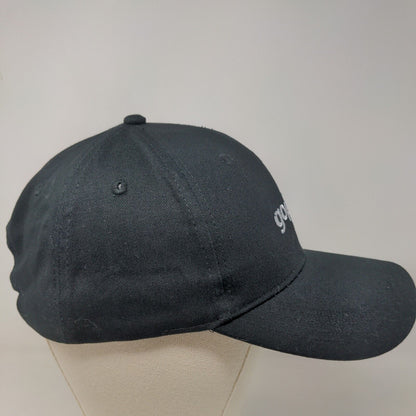 GoPuff Men's Slideback Hat Black Embroidered Spell Out Logo Adjustable