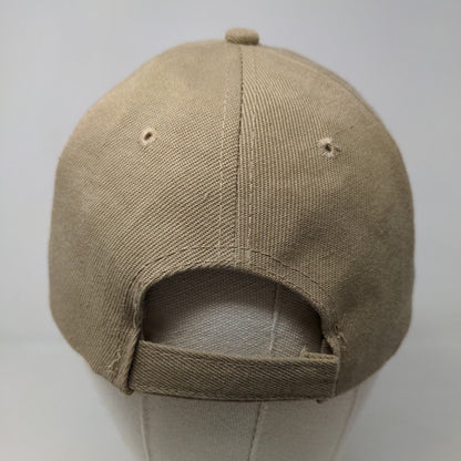 Unbranded Men's Strapback Hat Tan Adjustable Embroidered New York Logo