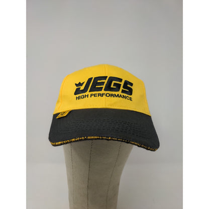 Jegs High Performance Headware Strapback Hat Yellow & Black Embroidered Logo