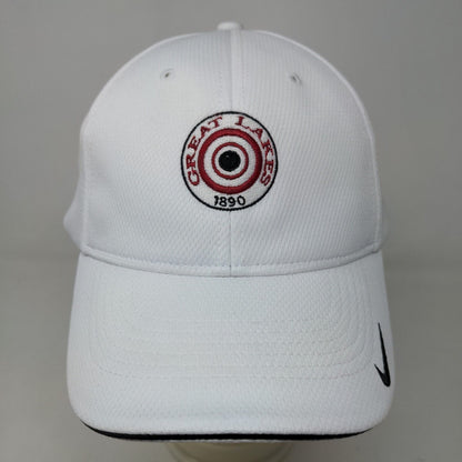 Nike Gold Men's Fitted Hat White Size L-XL Embroidered Great Lakes 1890 Logo