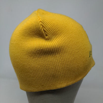 John Deere Boy's Knit Beanie Hat Yellow O/S 4-18 Embroidered Logo