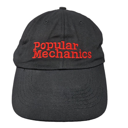 Popular Mechanics Men's Strapback Hat Black Embroidered Logo