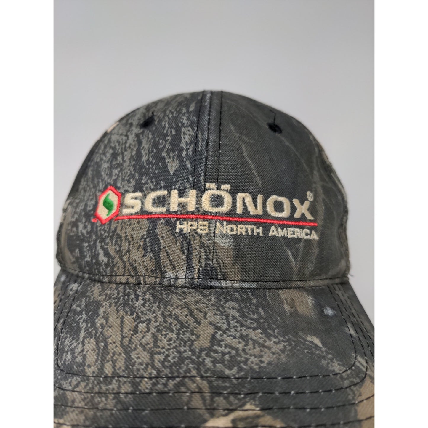 Schonox HPS North America Camo Strapback Hat OSFM Embroidered Logo OC Cap