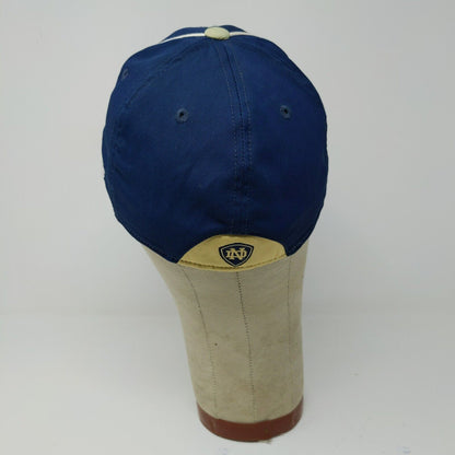 NCAA Notre Dame Adidas Blue Gold Stretch Fit Hat Cap Size S / M Embroidered