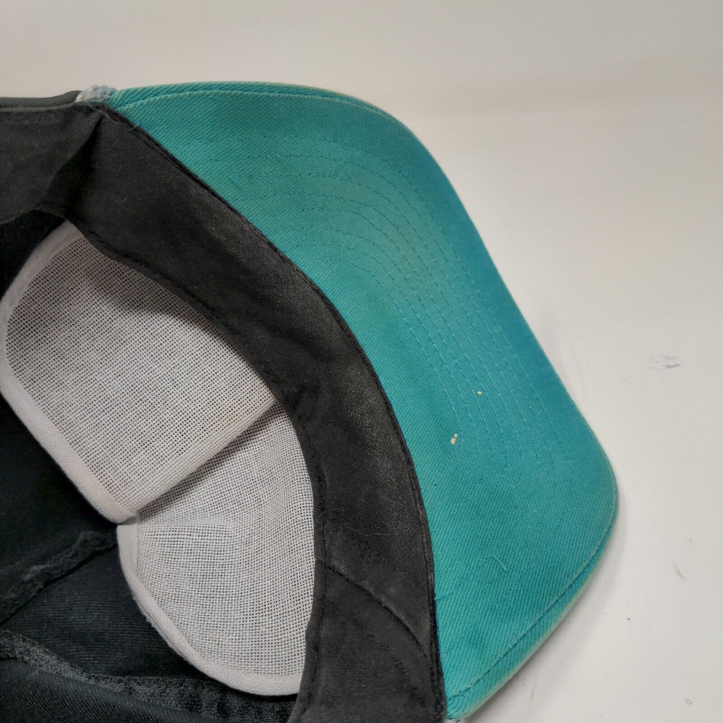 Great Alma Fish Float Snapback Hat Blue OSFA Graphic Spell Out Logo Distressed