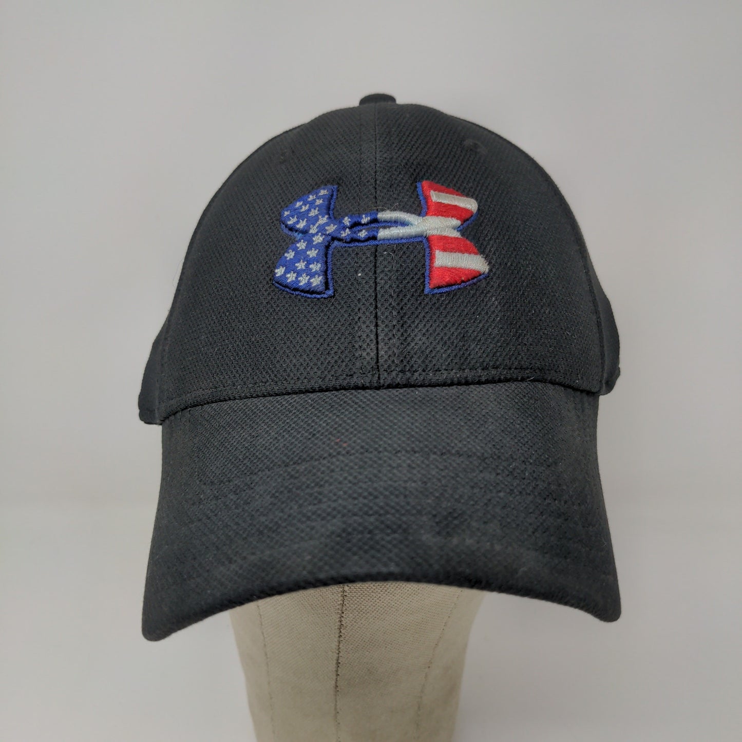 Under Armour Freedom Fitted Hat Size M/L Black Embroidered Patriotic Logo