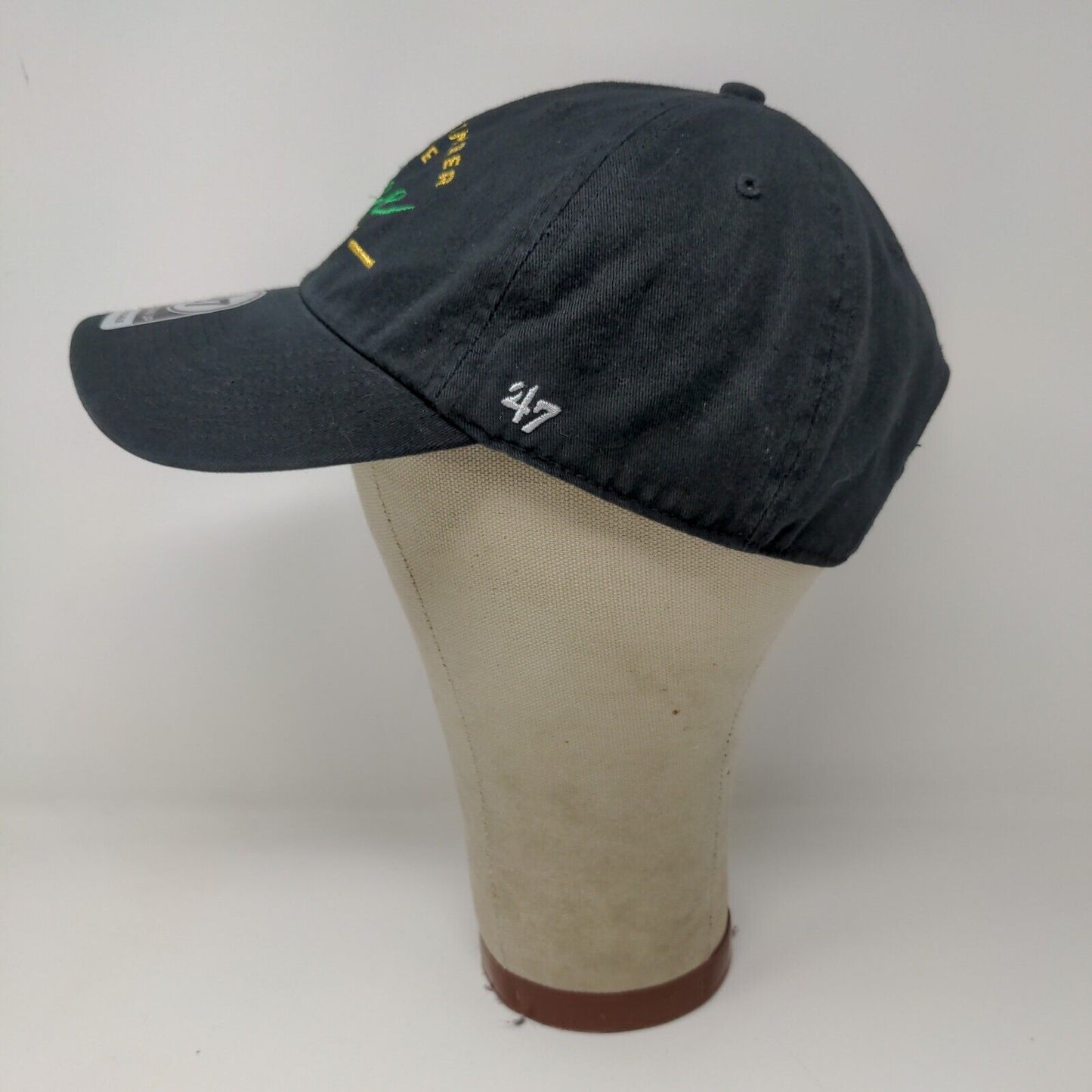 Proud Member Of The Nice List Hat 47 Slideback Black Cap Embroidered