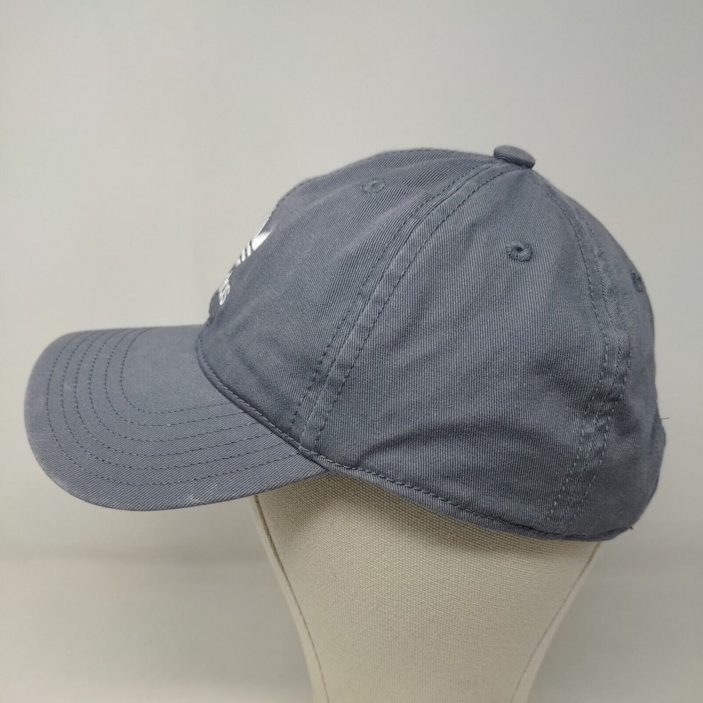 Adidas Men's Slideback Hat Gray Size OSFW Embroidered Trefoil Logo 100% Cotton