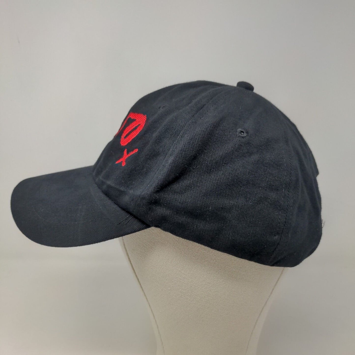 Headshot Men's Slideback Hat Black Adjustable Embroidered Logo Taboo X