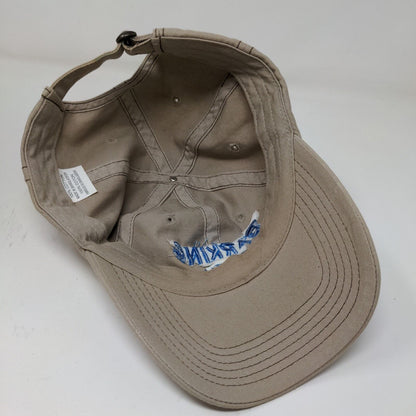 Barking Cow Slideback Hat Beige Tan Adjustable Embroidered Logo