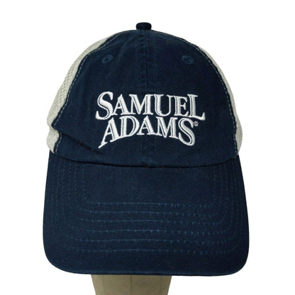 Samuel Adams The Boston Beer Company Blue White Adjustable Strapback Hat Logo