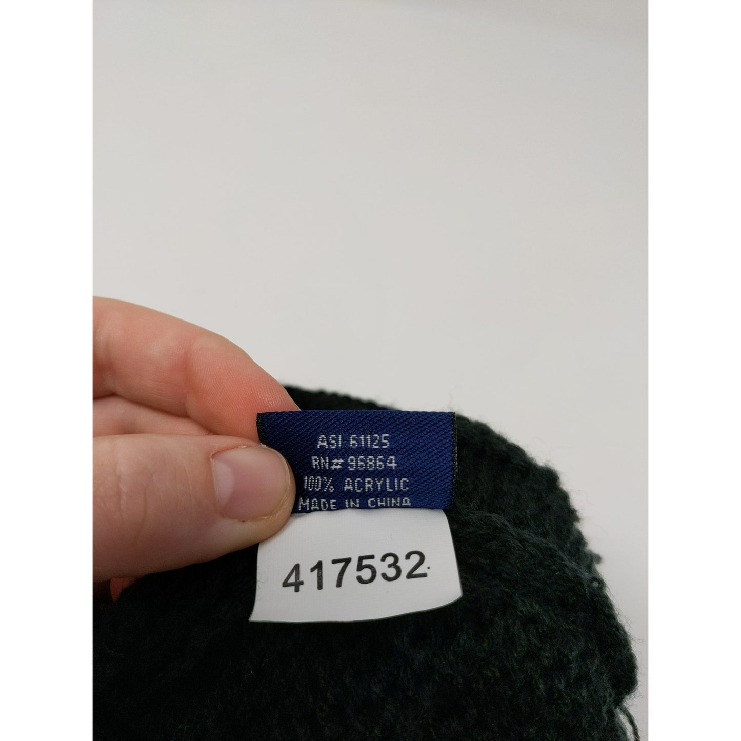 Hit Wear Herff Jones Cable Knit Beanie Hat Faux Fur Pom Pom Black