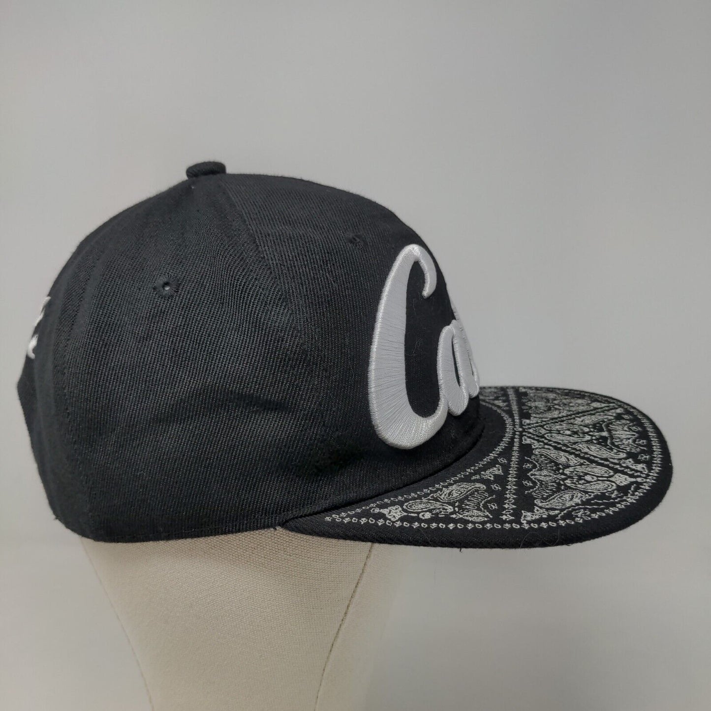 Readings Men's Snapback Flat Bill Hat Black Embroidered California Logo