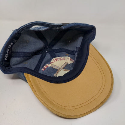 Nissin Men's John P. McDowell Field Dedication Hat Blue Tan Vintage 2000 Y2K