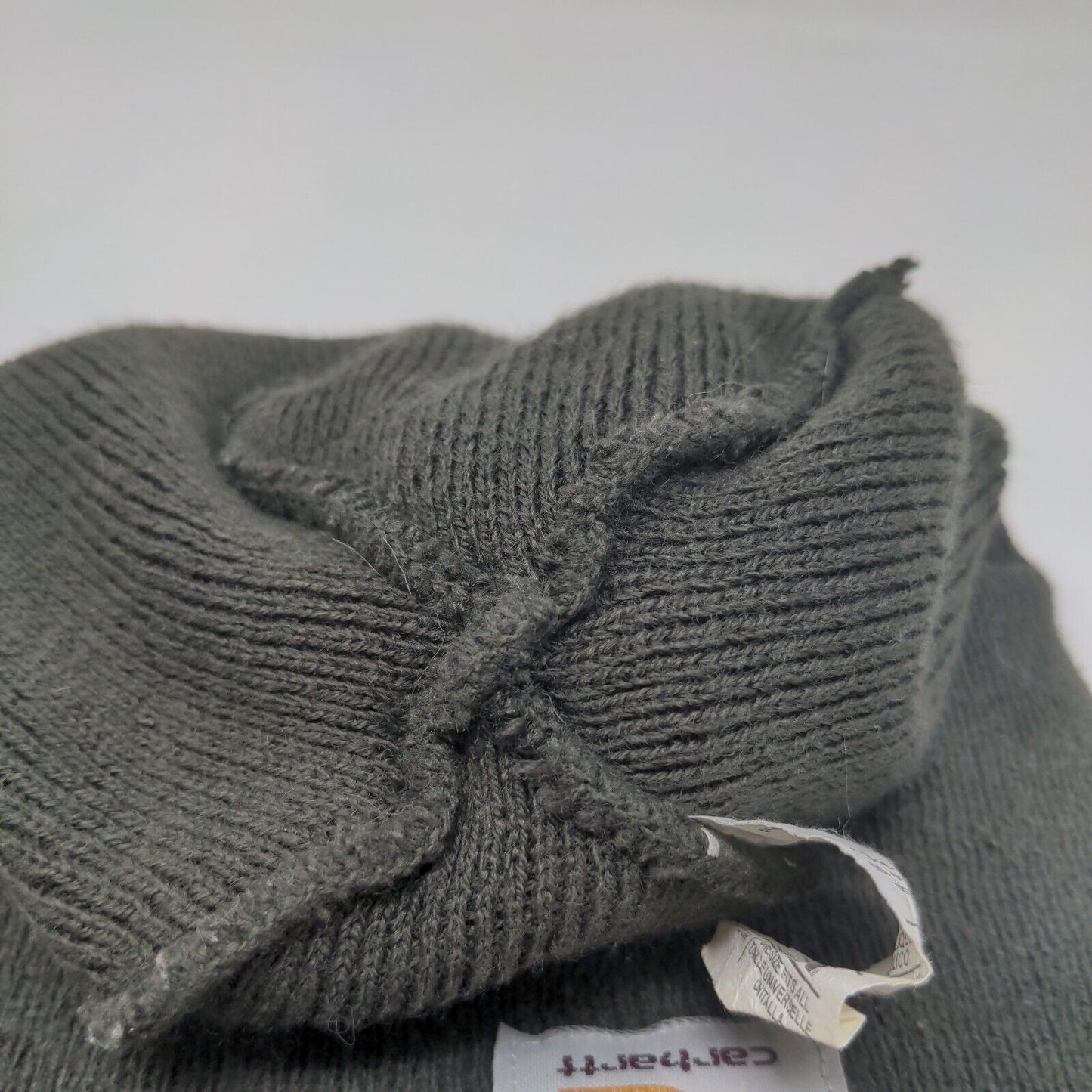 Carhartt Men's Knit Beanie Cap Hat Green Patch Logo Made in Canada A18