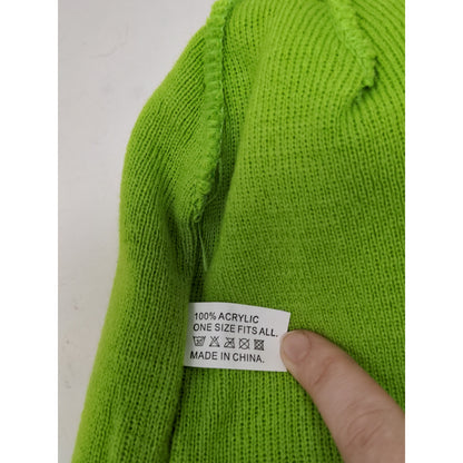 Seattle Men's Knit 100% Acrylic Beanie Hat Green OSFA Spell Out