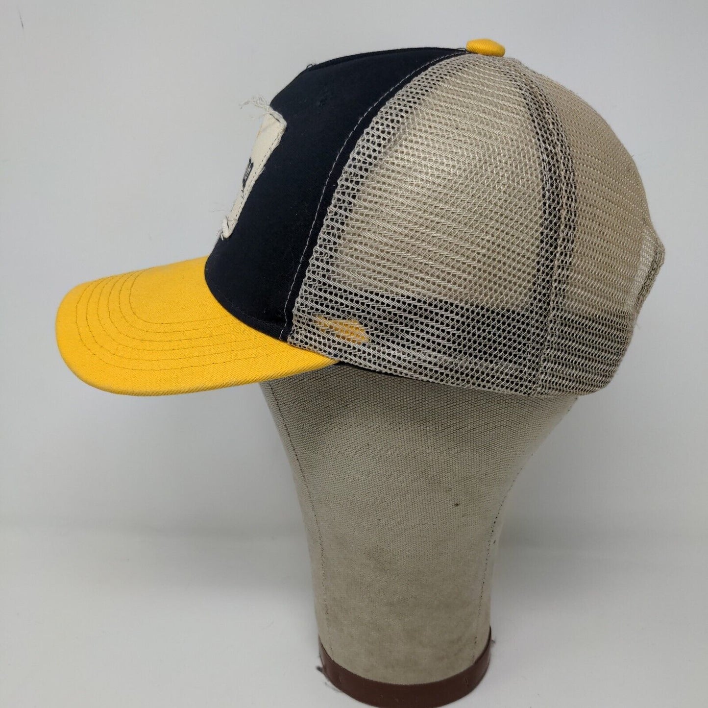 Corona Extra Snapback Mesh Back Hat Black Yellow Adjustable Embroidered Logo