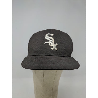 Team MLB Chicago White Sox Strapback Hat OSFM Black Embroidered Logo OC Sports