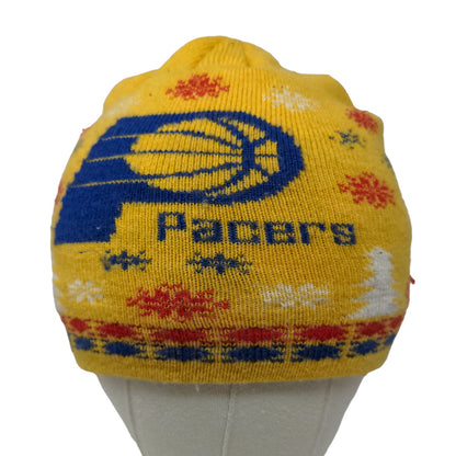 NBA Indiana Pacers Men's Knit Beanie Hat Yellow 100% Acrylic Hardee's Logo