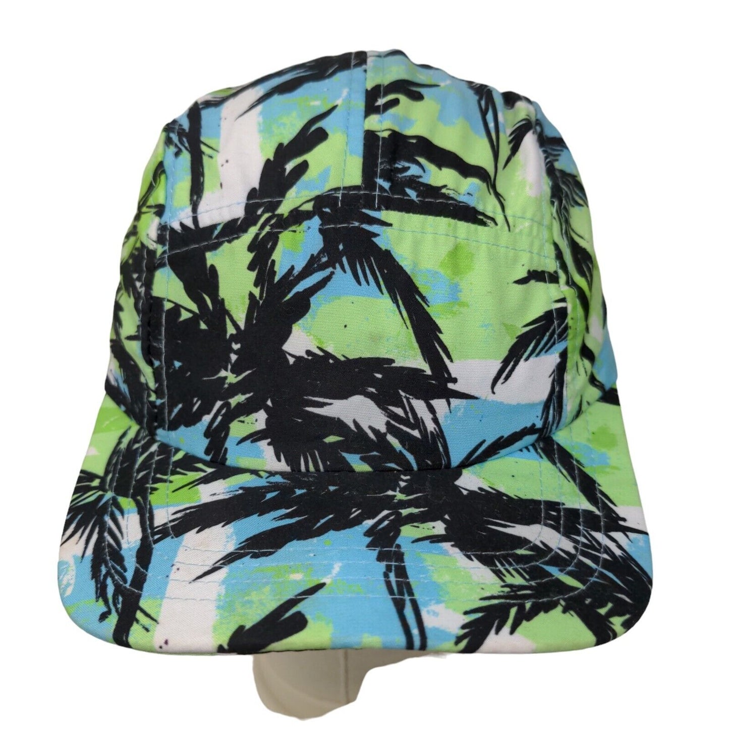 San Diego Boy's Snapback Hat Blue Green Tie Palm Pattern 3-7 Years Polyester