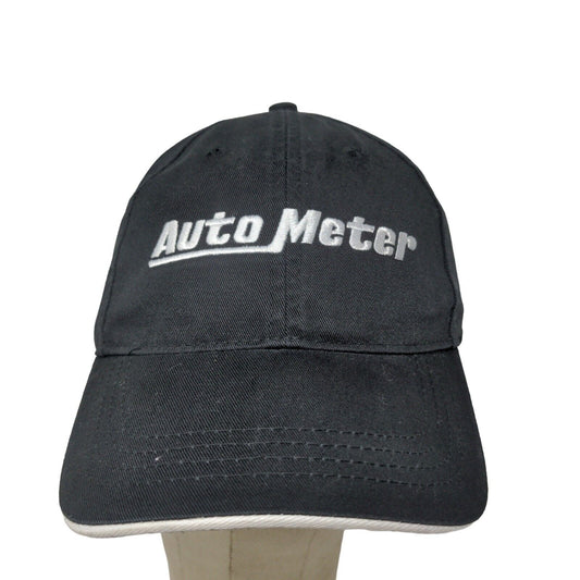 Auto Meter Autometer Black Slide Back Hat Cap Embroidered Adjustable OSFA