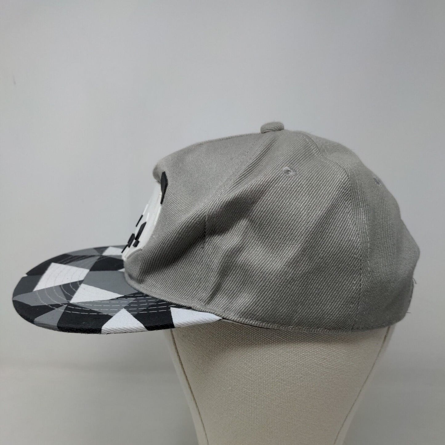 Unbranded Men's Snapback Hat Gray Adjustable 3D Panda Big Logo 100% Acrylic