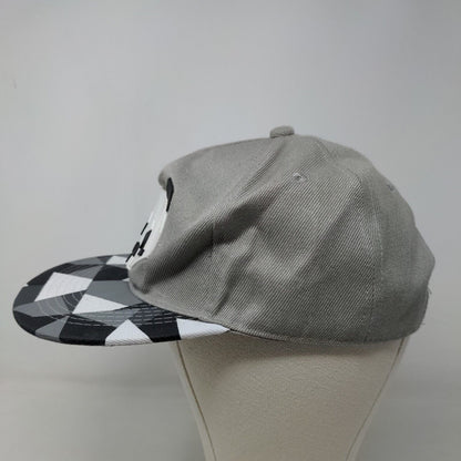 Unbranded Men's Snapback Hat Gray Adjustable 3D Panda Big Logo 100% Acrylic