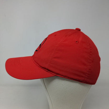 Nike Golf Men's Mercedes Strapback Hat Red OSFM Embroidered Swoosh & Medal Logos