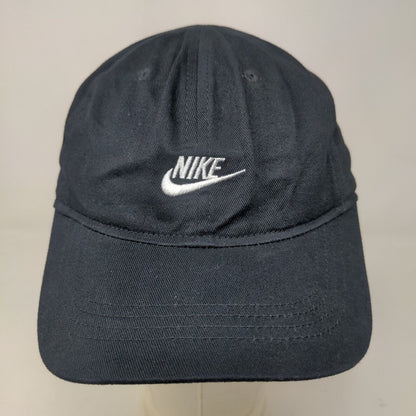 Nike Boy's Strapback Hat Black Adjustable Embroidered Spell Out Swoosh Logo